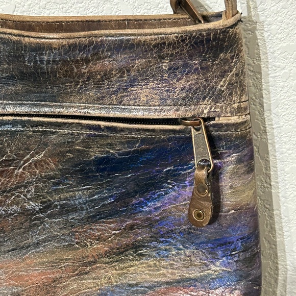 Jane Yoo Vintage Elegant Multicolor Leather Shoulder Bag - Picture 3 of 8